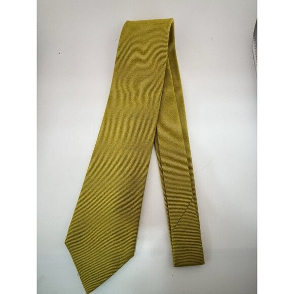 VTG LOT OF 3 Yellow Tone Silk Ties Made in Italy Paisley, Textured Pattern - Picture 5 of 9